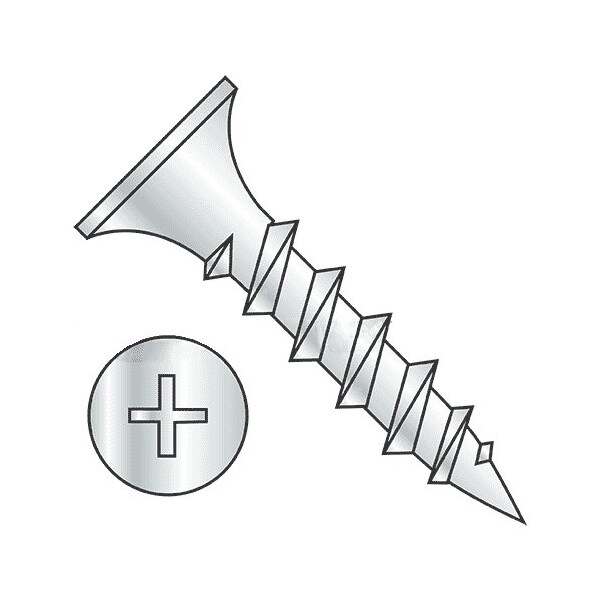 Newport Fasteners Drywall Screw, #6 x 2 in, Steel, Flat Head Phillips Drive, 3500 PK 186023-3500 - main